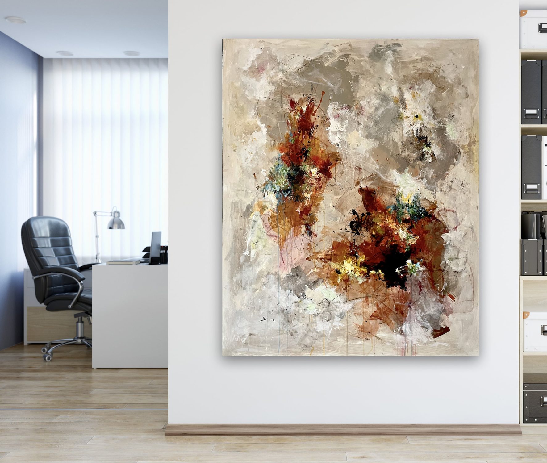 Fortvivlelsens energi - abstrakte malerier 130x160 cm