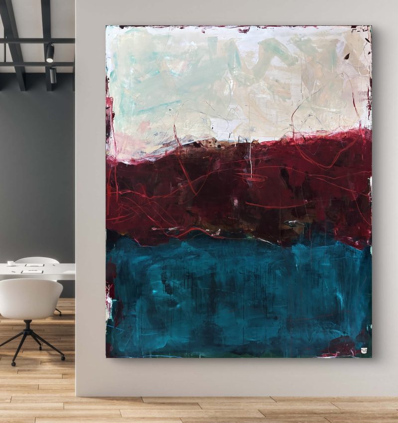 Det kommer til at gå dig godt - abstrakt maleri 160x200 cm