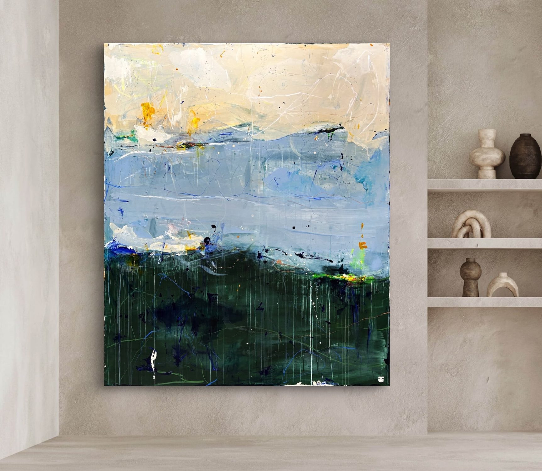 Den lille dreng og eventyret - abstrakte malerier 150x180cm