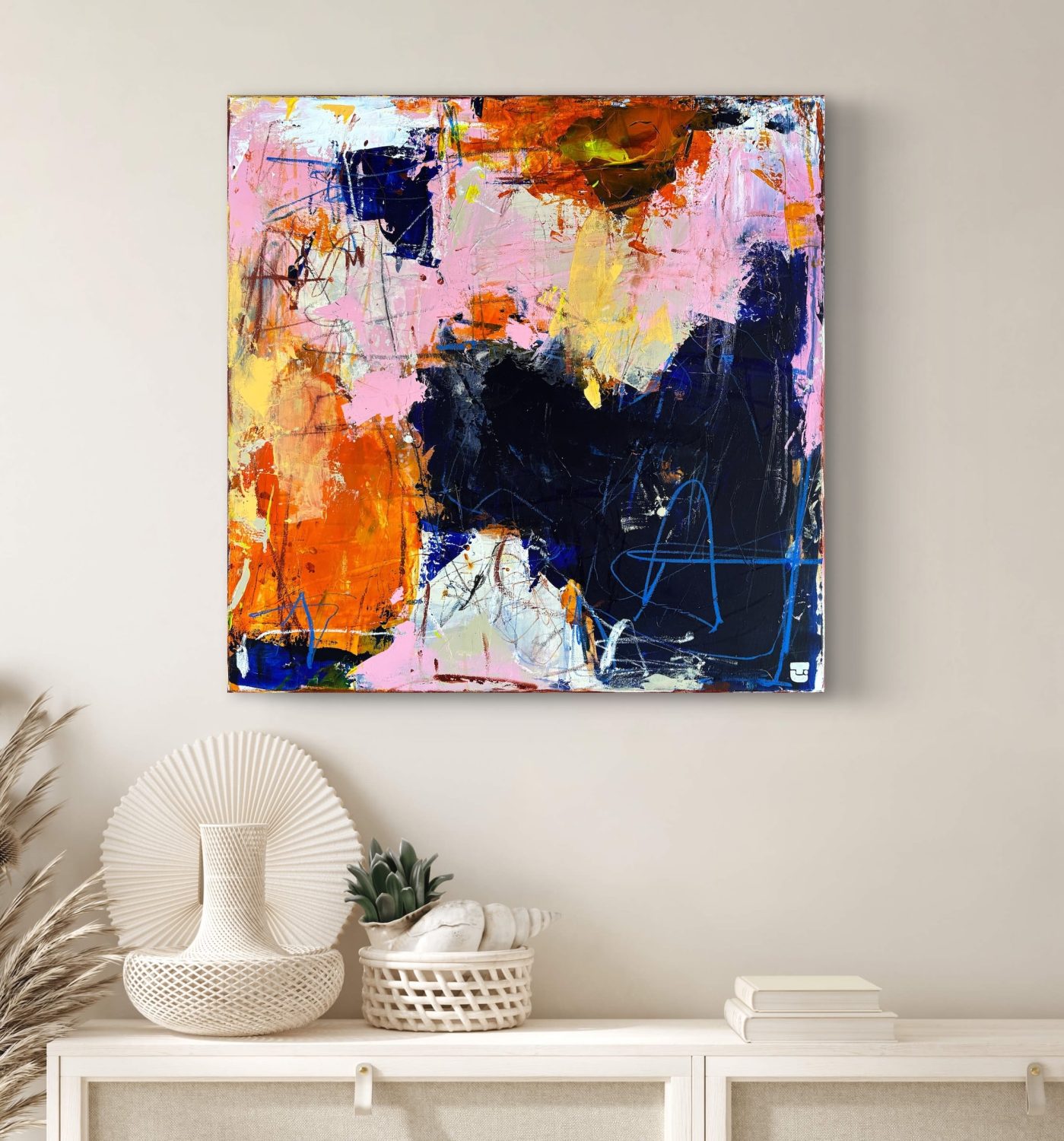 Drømmen - abstrakte malerier 80x80cm