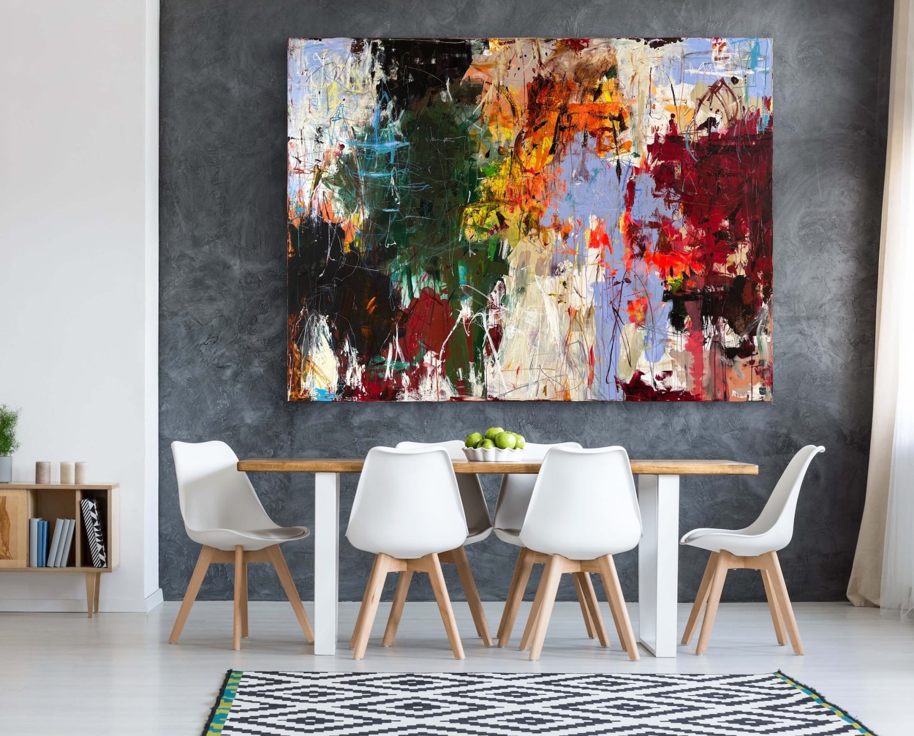 Jeg så dit første stjerneskud - abstrakte malerier 200x150cm