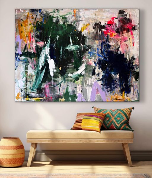 Det er bare mig. Lige her. Lige nu. - abstrakte malerier 200x150 cm