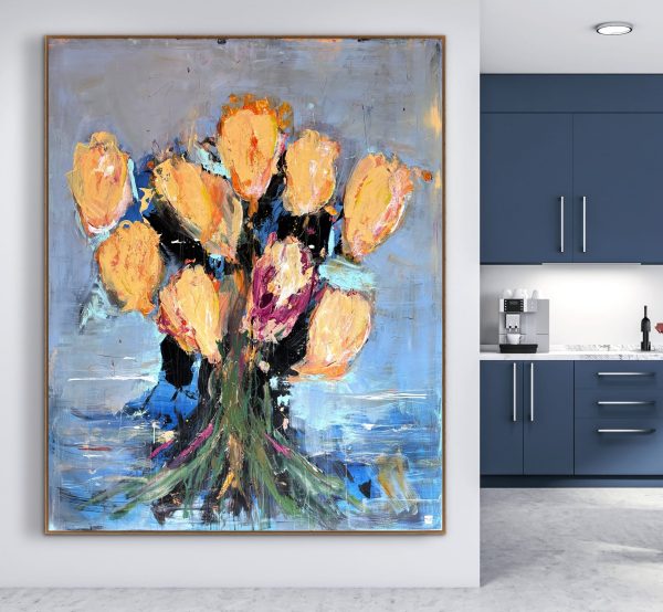 Du er min blomst - abstrakte malerier 160x200cm